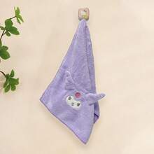 Miniso 三丽鸥库洛米珊瑚绒毛巾 | 采用优质珊瑚绒面料，如云般柔软，吸水性强，能快速擦干水渍，保持肌肤干爽。（1条装） - 紫色 - 查看 4