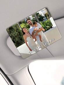 Clip personalizado para visera de sol de coche de acrílico, clip para visera de sol de coche con foto personalizada, decoración personalizada para coche, espejo de maquillaje personalizado para coche, foto personalizada para coche, regalo de cumpleaños personalizado, regalo de Navidad, regalo de San Valentín, regalo de aniversario, regalo de pareja, regalo del Día de la Madre, regalo del Día del Padre, regalo conmemorativo de mascota, regalo de Año Nuevo, adecuado para conductores, novios, novias, padres - Multicolor - Ver 4