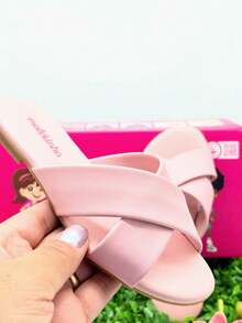 Girls' Flat Sandals, Slide Molekinha, Comfortable Youth - Napa Rose - View 5