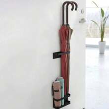 1pc Home Magnetic Umbrella Holder Rack, Made Of Iron, Wall-Mounted Umbrella Stand Suitable For Office, Hotel, Shop, Living Room, Entryway, Cute & Fashionable Design, Also Can Be Used As Living Room Decor