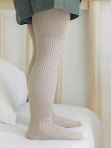 1 Pair Children's Tights, Girls Tights Kids Tights With Moderate Thickness, Suitable For Spring And Autumn, Simple Solid Color And Easy To Match. Baby Toddler Leggings Socks