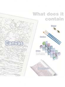 Paint By Number For Adults Beginner, DIY Gift Canvas Painting Kits, Beautiful Countryside Oil Painting Kit, DIY Paint Adult Crafts For Gift Home Wall 16x20inch