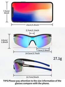 3 件套男士运动眼镜，户外骑行眼镜，山地自行车眼镜，徒步运动眼镜，适合所有季节 - 彩色 - 查看 3