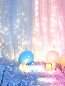 1/2/6 pièces Décorations de fête de révélation du bleu et rose, toile de fond en tulle (lumières non incluses), convient pour la fête de révélation du , la décoration de la baby shower, également pour l'anniversaire d'un garçon ou d'une fille, décor de fête, fournitures de baby shower, décorations de fête - Multicolore - Voir 10