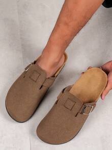 时尚可调节平底拖鞋，适合室内、户外、度假、休闲穿着，男女通用 - 棕色 - 查看 6