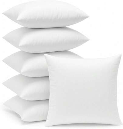 Rellenos de almohada decorativos, 1, 2, 4 o 6 piezas de almohadas de fibra, almohadas para exteriores, relleno suave y esponjoso, decoración del hogar para cama, sofá, dormitorio, coche, viajes, varios tamaños: 30 x 50, 40 x 40, 45 x 45, 40 x 60, 50 x 50, 60 x 60, 50 x 70 cm