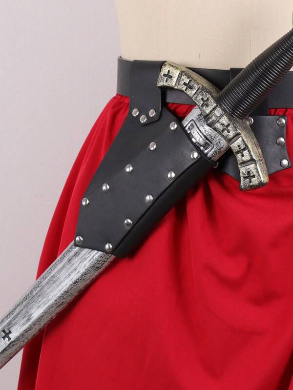 1 pieza Funda de espada medieval, accesorio de cinturón para colgar la vaina, accesorio de cosplay de guerrero, utilería de escenario