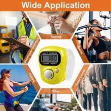 迷你电子手指计数器/环形手动计数器，手压式人流量计数器，随机颜色Tasbih，小巧可爱，使用方便，适用于编织，祈祷计数等。