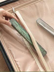 1pc Toothbrush Storage Box, Portable Waterwave Pattern Travel Toothpaste Holder, Dust-Proof Organizer For Bathroom Counter, Gym Bag, And On-The-Go Use, Lightweight, Space-Saving Case With Lid, Hygienic And Dry Keeps Bristles Fresh, Ideal For Daily Routines And Weekend Getaways, Modern Finish, Durable Plastic Construction Keeps Contents Organized, Protects Brushes From Dust, Reduces Moisture Exposure, Easy To Clean, Compact Travel Companion, Stylish Compact Case - Multicolor - View 4