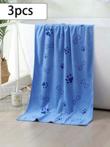 2 pièces/1 pièce Super douce serviette de séchage pour chien en microfibre, serviette de bain absorbante rapide pour toilettage des animaux de compagnie, convient aux petits et moyens chiens