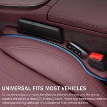 2pcs Car Seat Gap Filler Accessories For Between Seats Car With 2 Compartments Universal Fit Stop Things From Dropping,Fits Most Vehicles With A Seat Gap Between 1.2" And 2.2" - one-size - View 2
