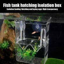1PC Multifunctional Fish Aquarium Fish Breeding Isolation Box High Clear Aquarium Breeder FishTank Double Guppies Hatching Incubator - Multicolor - View 5