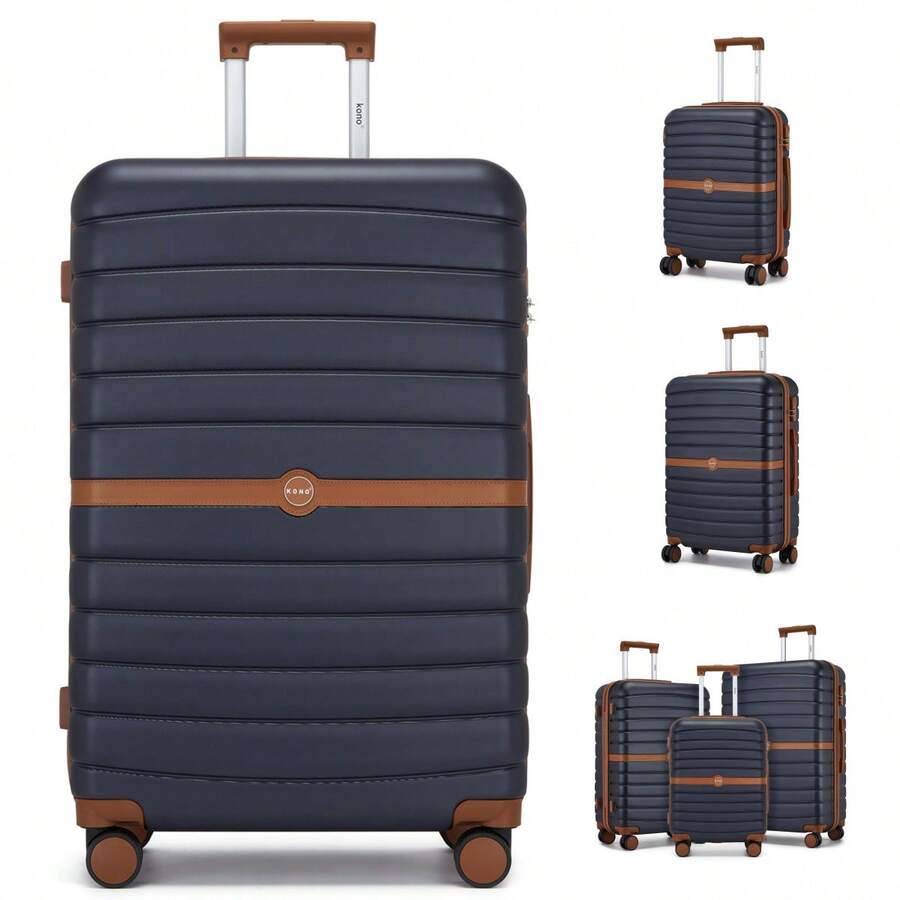 PP Suitcase 20"/24"/28" - Lightweight Hard-Shell Luggage With 4* 360° Wheels, TSA Lock | Hand Luggage & Travel Suitcases - 藏蓝色 - 查看 1