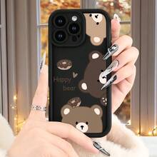 Funda de teléfono elegante Funda de teléfono de moda con estampado de oso de dibujos animados para iPhone 16/16Pro/16Promax/15/15Plus/15Pro/15Promax/14/14Plus/14Pro/14Promax/13/13Mini/13Pro/13Promax/12/12Mini/11/8/7/Se/Xsmax/Xr/Plus/Pro/Max Series presenta un estilo más individualista - 1 pieza - Ver 10