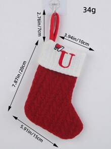 2 PCS Knit Monogram Stockings, Stockings Small Xmas English Letters Hanging Stockings Socks Double Sided Fireplace Hanging Stockings For Party Decoration New Year Party Gift Favors Supplies,Personalized Initial Stocking, Family Holiday Xmas Party Decor Birthday,Christmas, Decor 2025 Home Decor Christmas Decorations Room Decor Winter