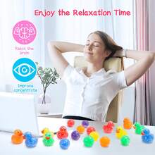 Efisday 30 PCS Stress Ball For Kids, Cute Duck Stress Ball Multicolor Squeeze Balls Stress Relief Fidget Toys Ease Anxiety Sensory Stress Balls School Goody Bag Stuffers Party Favor Gifts Toy Boys Girls
