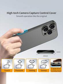 2 个智能相机快门按钮，金属导电触发键，兼容 16/16 Plus/16 Pro/16 Pro Max/17/17 Pro/17 Pro Max，防刮、耐用、不磨损（金色、银色、粉色、黑色、橙色）