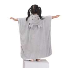 1件/2件温暖羊毛浴袍和斗篷，加厚珊瑚绒连帽带口袋，吸水速干，男女通用亲子装，加厚毛绒浴巾，浴袍，沙滩毯