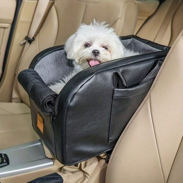 Cojín de asiento de coche para perros de alta calidad, cómodo y transpirable, jaula de transporte para mascotas, asiento de coche con control central