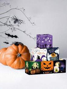 12-Piece Halloween Paper Packaging Gift Box - Three-Dimensional Packaging, Perfect For Wedding Gifts, Graduation Ceremonies, Personal Anniversaries And Holiday Celebrations, Unique Chocolate Candy Packaging Bags, Suitable For Halloween And Christmas Party Decoration Gift Bags, Suitable For Birthdays, Party Decorations, Event Gifts, Reusable, Multi-Color Party Gift Box Set