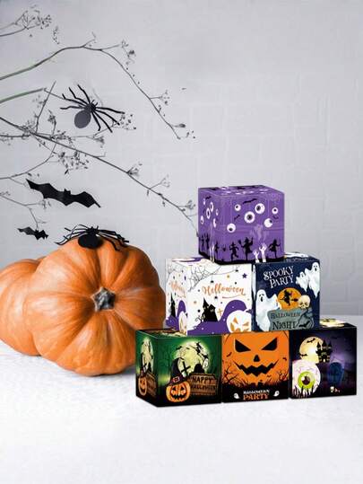 12-Piece Halloween Paper Packaging Gift Box - Three-Dimensional Packaging, Perfect For Wedding Gifts, Graduation Ceremonies, Personal Anniversaries And Holiday Celebrations, Unique Chocolate Candy Packaging Bags, Suitable For Halloween And Christmas Party Decoration Gift Bags, Suitable For Birthdays, Party Decorations, Event Gifts, Reusable, Multi-Color Party Gift Box Set