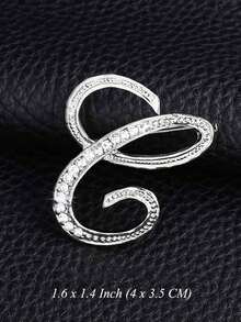 Vintage Versatile Men's English Letter Brooch, Suit Lapel Flower Badge, Unisex Fashionable Large Pin Clothing Accessory, High-End Suit Decoration, Sweater/Jacket Pins, Suitable For Parties, Weddings, Birthdays, Daily Wear, Holiday Gifts