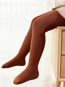 1 Pair Children's Tights, Girls Tights Kids Tights With Moderate Thickness, Suitable For Spring And Autumn, Simple Solid Color And Easy To Match. Baby Toddler Leggings Socks