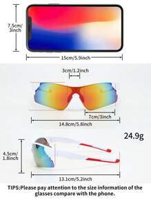 3 件套男士运动眼镜，户外骑行眼镜，山地自行车眼镜，徒步运动眼镜，适合所有季节 - 彩色 - 查看 4