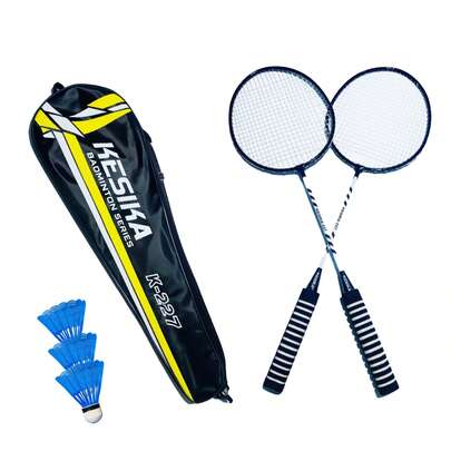 Badminton Racket Set With 2 Rackets, 3 Plastic Shuttlecocks, And 1 Badminton Bag - Perfect For Beginners And Outdoor Games