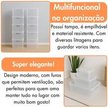 Set Of 5 Organizer Boxes With Lid, Large Basket In Resistant Plastic, Kit 2L, 4.5L, 17 Liters - LP HOUSE