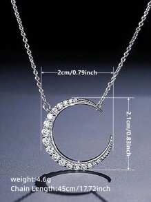 1 件时尚方晶锆石项链吊坠女士情人节礼物婚礼珠宝情人节、妈妈、母亲、母亲节、礼物 - 1# - 查看 10