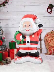 kumozawa 1 قطعة بالون سانتا كلوز عملاق 47 بوصة - ديكور قائم ثقيل (أحمر وأخضر ، زي عيد الميلاد ، خلفية ورشة العمل) - إعداد سهل لعيد الميلاد والأعياد والمناسبات - ديكور داخلي/خارجي ، مناسبة عيد ، تصميم احتفالي ، مادة رقائق معدنية متينة ، قابل لإعادة الاستخدام ، احتفال عيد الميلاد المنزلي