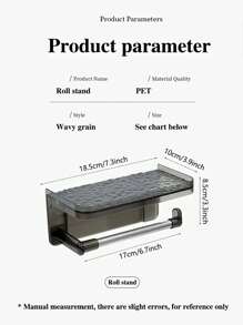 Toilet Paper Holder, Bathroom Tissue Box Wall Mounted, Luxury Glacier Texture Toilet Paper Dispenser, Suitable For Bathroom, Kitchen, Hotel