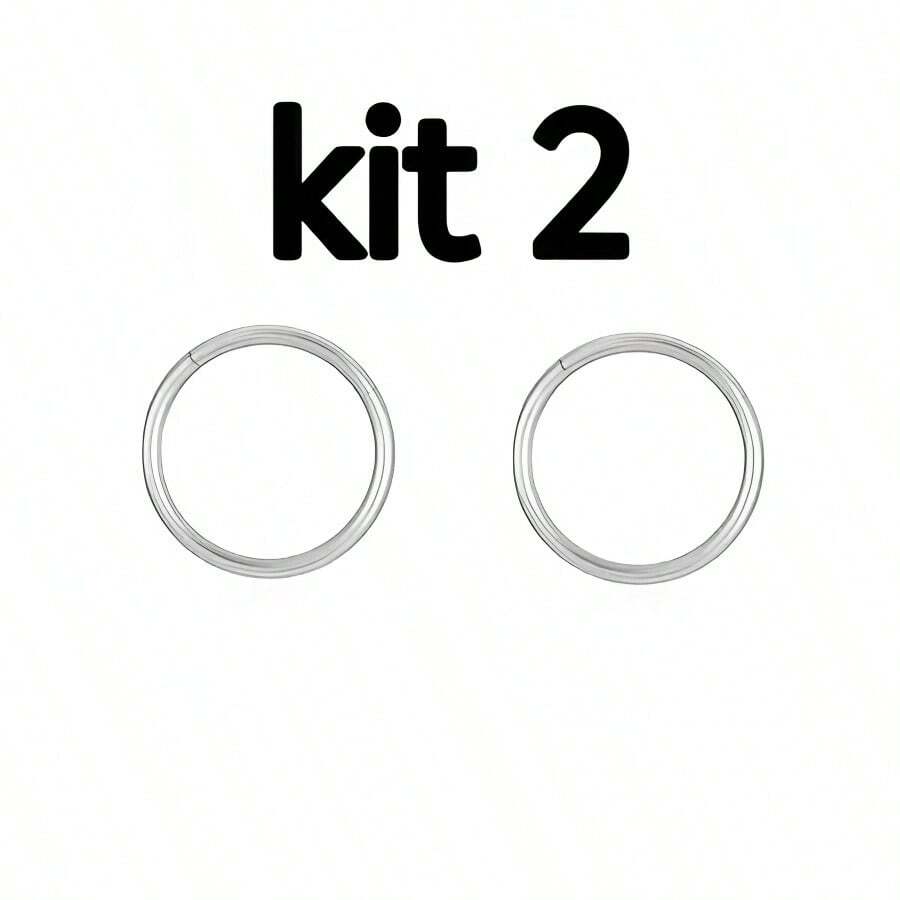 Piercing Smooth Hinged Steel Hoop With Click Clasp, Resistant, Hinged And Segmented - Kit 2-Talk - 查看 1