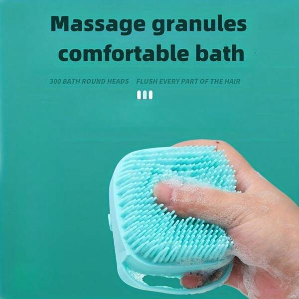 Pet Bathing Cleaning Brush, Compact & Durable, Silicone Massage Rubber Bath Brush With Shampoo Dispenser, Suitable For Dog & Cat Grooming Tools, Best Thanksgiving Gift