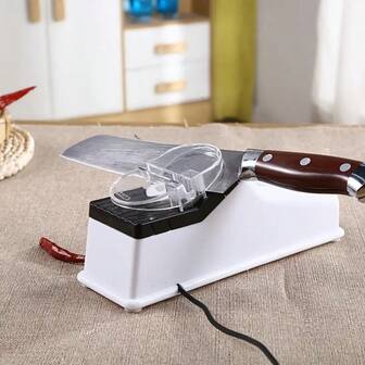 Compact USB Powered Electric Knife Sharpener Suitable For Home Kitchens - Automatic Portable Tool And Scissor Sharpener, ABS Body, Safe And Easy To Use, With Visual Power Indicator, Suitable For A Variety Of Tools