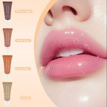 1套迷你裸色唇膏，透明保湿高光泽唇膏，保湿透明唇彩 - 彩色 - 查看 7