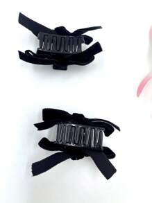 2pcs Women Vintage Velvet Bowknot Hair Clips, Princess Style Hair Accessories, Mini Hair Claw Clips For Bangs And Half-Up Hairstyles, Bow Accessories, School Stuff, College Autumn Accessories Fall Winter For Vacation Outfits Woman