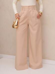 YING ZI Women Pants - Màu be - Xem 1