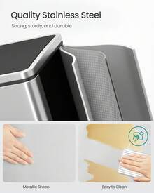 Trash Cans - Silver+Black - View 3