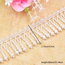 手工串珠仿珍珠流苏吊坠DIY服装蕾丝花边配饰，适用于吊坠链、项圈、婚纱配饰、服装材料、头饰、鞋子DIY用品 - 彩色 - 查看 3