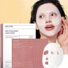 EELHOE 16pcs Bio Collagen Face Masks With Hyaluronic Acid And Collagen Overnight Micro Hydrogel Masks - Firming & Moisturizing Alcohol-Free Skincare For All Skin Types, Korean Skincare Essentials, Jelly Modeling Mask For Glowing Skin, DIY Home Spa Care - Bio Collagen Face Masks - 查看 1