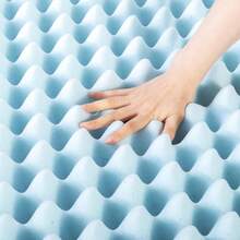 2025 Newest 40x75 Inch Queen-Size Cooling Gel Memory Foam Mattress Pad - Egg Crate Comfort Curve Design, Breathable Pressure Relief Bed Topper, Suitable For Home, Kids' Room, Living Room & Camping, Twin Mattress, Queen Mattres