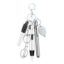 Best-Selling Nurse Pen Set, A Set Of 6 Nurse Pens Includes A Marker Pen, A Pen With A Light, A Retractable Ballpoint Pen, A Foldable Scissors, An ID Card Holder And A Lanyard.