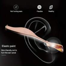 RAF 1pc LED Ear Cleaner Spoon, Handheld Flexible Tool For Earwax Removal, Soft Elastic Paint Surface, Ear Care Accessory, Hygienic Ear Spoon