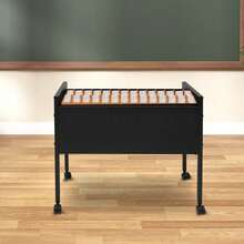 GDAE10 1 Piece 70 X 37 X 60 Cm Black Hanging File Cart, File Folder Cart With Wheels, Office Trolley, Filing Cart With Wheels, Durable For Offices, Conference Rooms, Studies, Private Households