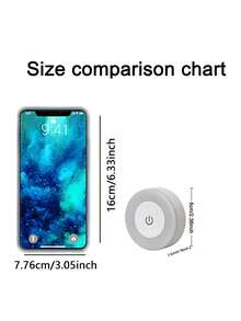 1pc Touch The Nightlight, Bedside Lamp, Adjustable In 3 Colors, Wireless Cabinet Light, Dimmable For Hallway, Bedroom, Bathroom, Living Room, Closet, Kitchen (Warm Light),Room Decor,Home Decor,Wall Decor,Bedroom Decor,New Year,Spring Festival