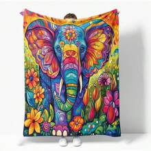 Hippie Throw Blanket Sun Moon Stars Bohemian Style Throw Blanket Astral Blanket Double-Sided Polyester Home Decor Bedding Sofa Recliner Cover Hippie Room Decor Black Purple 76.2cm X 101.6cm - Powder Green 008 - View 10