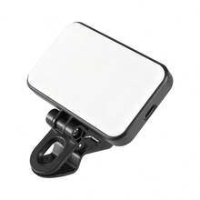 250mAh wiederaufladbare drehbare LED Selfie Licht, tragbare Mini Lampe für Handy, Computer Videokonferenzen, Geschenk geeignet für Selfies und Live-Streaming, Fotografie, tragbare Telefonbeleuchtung - Schwarz - Übersicht 10