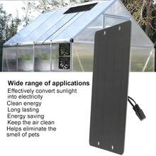Solar Powered Fan Kit 20W Solar Panel Waterproof DC Exhaust Fan For C-Hicken Coop Camping Greenhouse